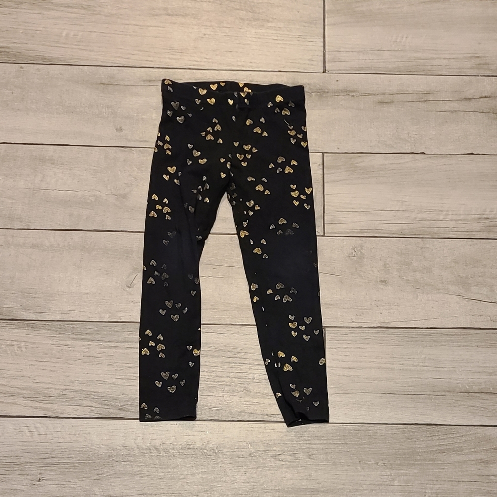 🍁 Cat and Jack gold heart print leggings🪅